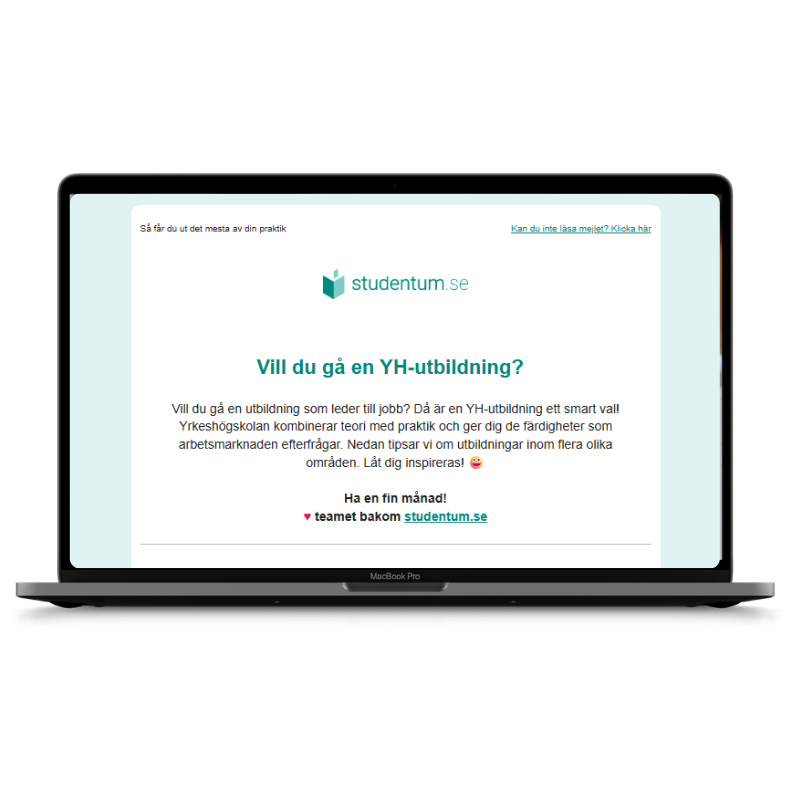 studegiuider på en laptop